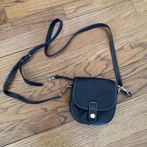 Black Dooney & Bourke Mini Flap Crossbody Purse